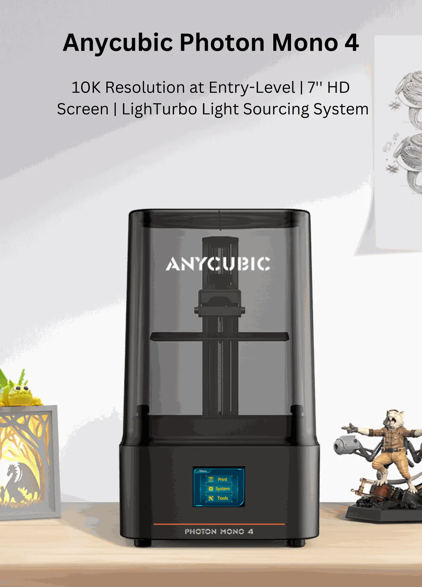 Anycubic Photon Mono 4 3D Printer in Pakistan Vertex 3D